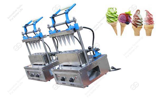 4 Molds Small Icecream Cone Maker Machine For Sale